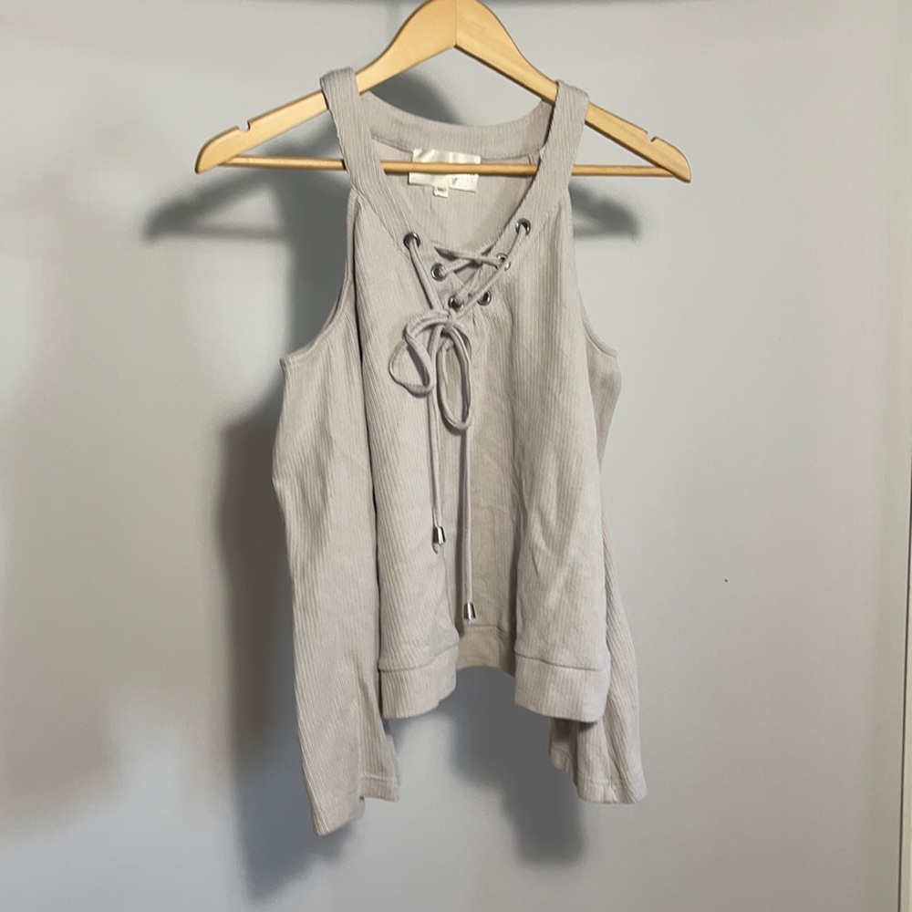 J.O.A. Open/Cold Shoulder Sweater